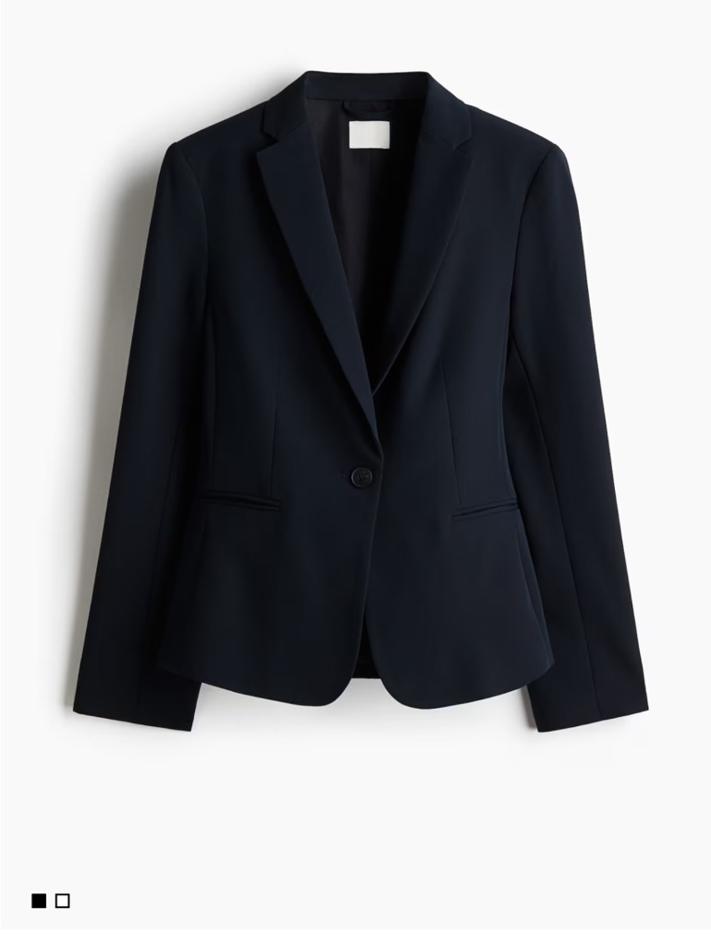 H&M Women's Single-Button Fitted Blazer Navy M